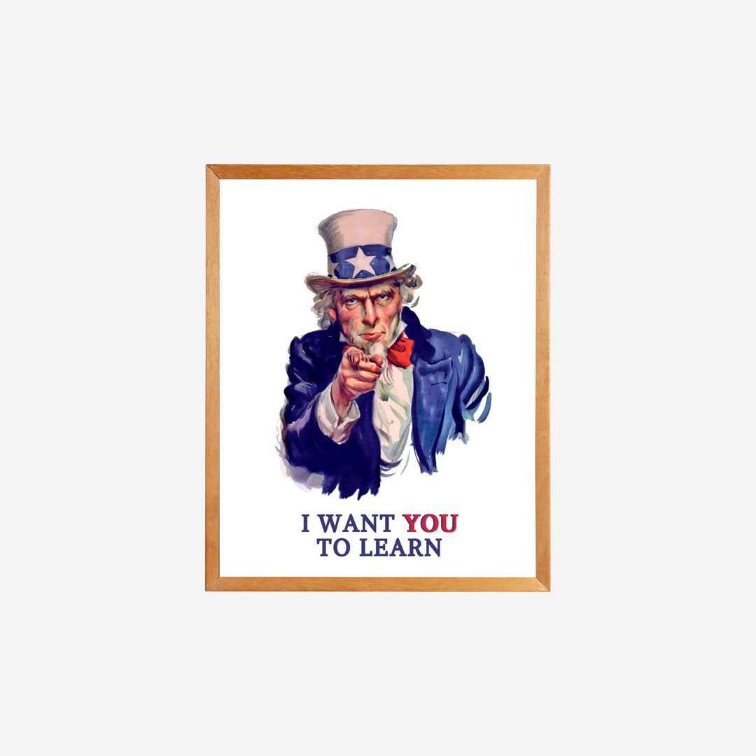 PRINTABLE Classroom Poster, I Want You to Learn, INSTANT DOWNLOAD PRINTABLE Classroom Poster, I Want You to Learn, INSTANT DOWNLOAD