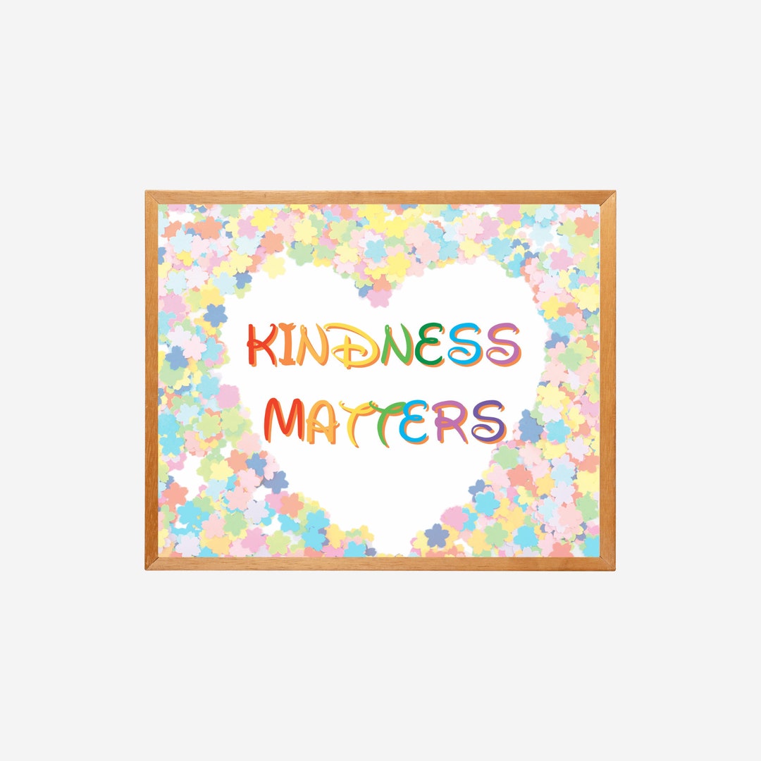 Printable Wall Art, Kindness Matters, Floral Office Decor, Printable ...