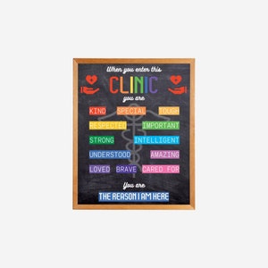 Printable School Health Office, Poster Pediatric Clinic Decor, Printable Health Room, When you Enter This Clinic Sign, Custom School Nurse