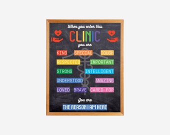 Printable School Health Office, Poster Pediatric Clinic Decor, Printable Health Room, When you Enter This Clinic Sign, Custom School Nurse