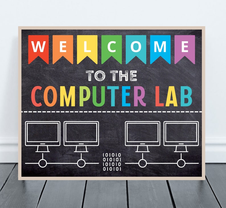 Computer Lab School Sign Classroom Decor Teacher Door Sign - Etsy