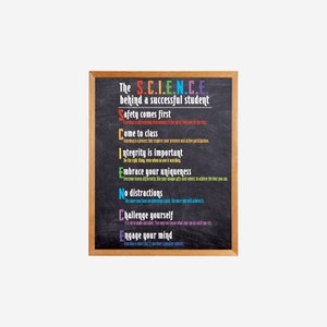 Classroom Wall Art, Classroom Decor, Teacher Sign, Teacher Rules, School Rules, Classroom Sign School, Successful Student, Science Teacher