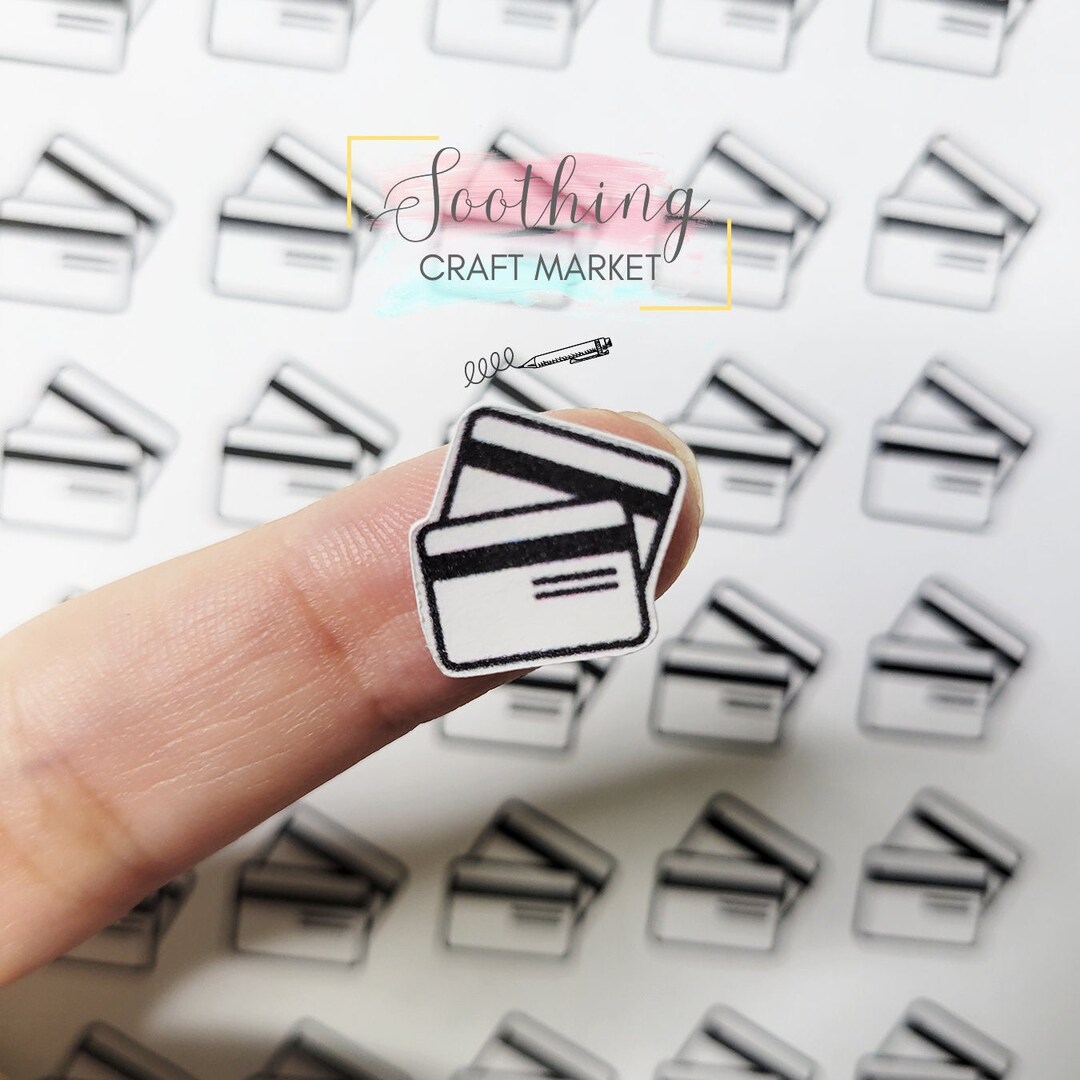 Credit Card Sticker, Dot Journal, Debit Payday Planner Reminder, Saving ...