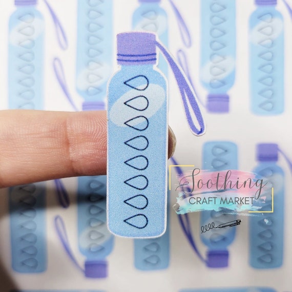 Water Bottle Tracker, Dot Journal, Drinking Planner Reminder, Hydration  Sticker, Healthy Habits, Functional Icon Doodle Planner Sticker