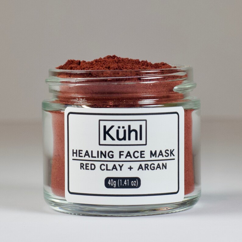 Kuhl Red Clay and Argan Oil Powder Face Mask 40g - Etsy