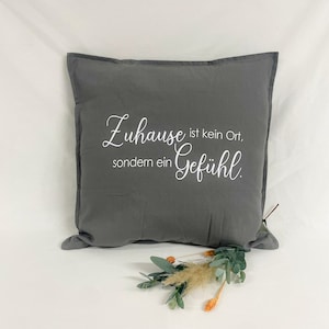 Cushion cover/cushion cover "Home is not a place, but a feeling" gift for housewarming/wedding/birthday/mother's day, 50 x 50 cm