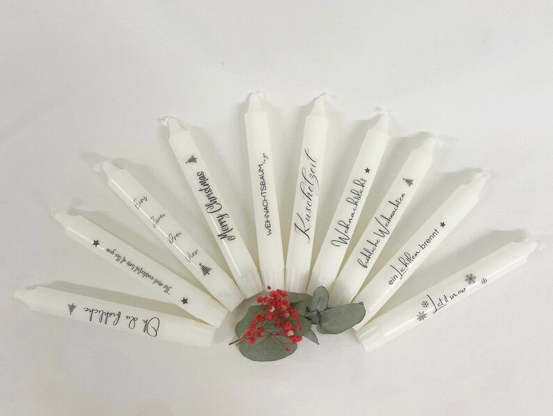 Christmas Candles / Stick Candles / Advent Candles With Great Etsy