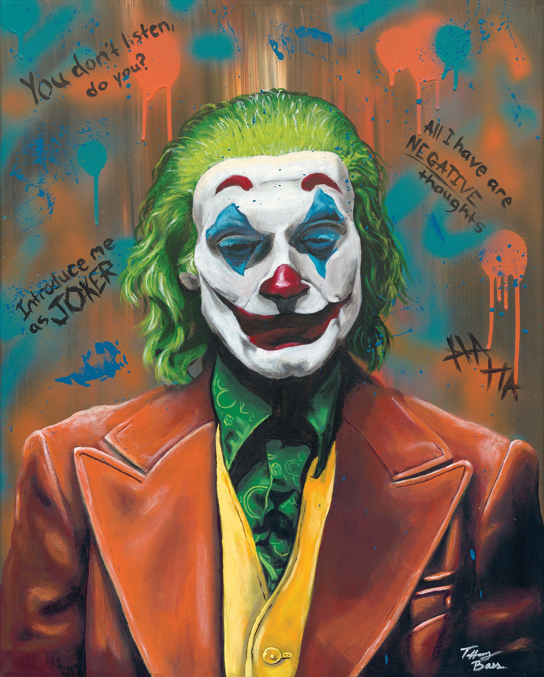 Joaquin Phoenix Joker Painting Etsy