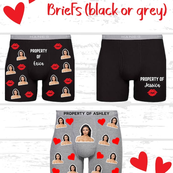 Customized Boxer Briefs, Valentine’s Day, Gifts For Him, Personalized Photo Boxers, Valentine’s Day Gift, Custom Face Boxers