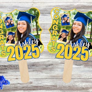 Graduation fans 2025, Graduation Favors, Graduation Fans with Photos, Graduation 2025, Party Favors, Custom Hand-held Graduate Fans