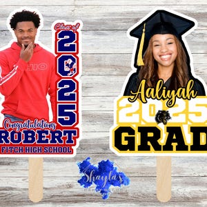 Graduation fans 2025, Graduation Favors, Graduation Fans with Photos, Graduation 2025, Party Favors, Custom Hand-held Graduate Fans