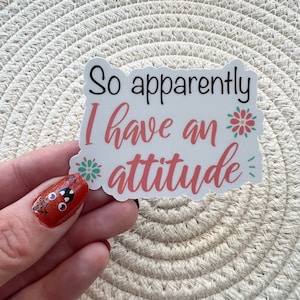Attitude Vinyl Sticker: Sarcastic Laptop Decal, Water Bottle Sticker