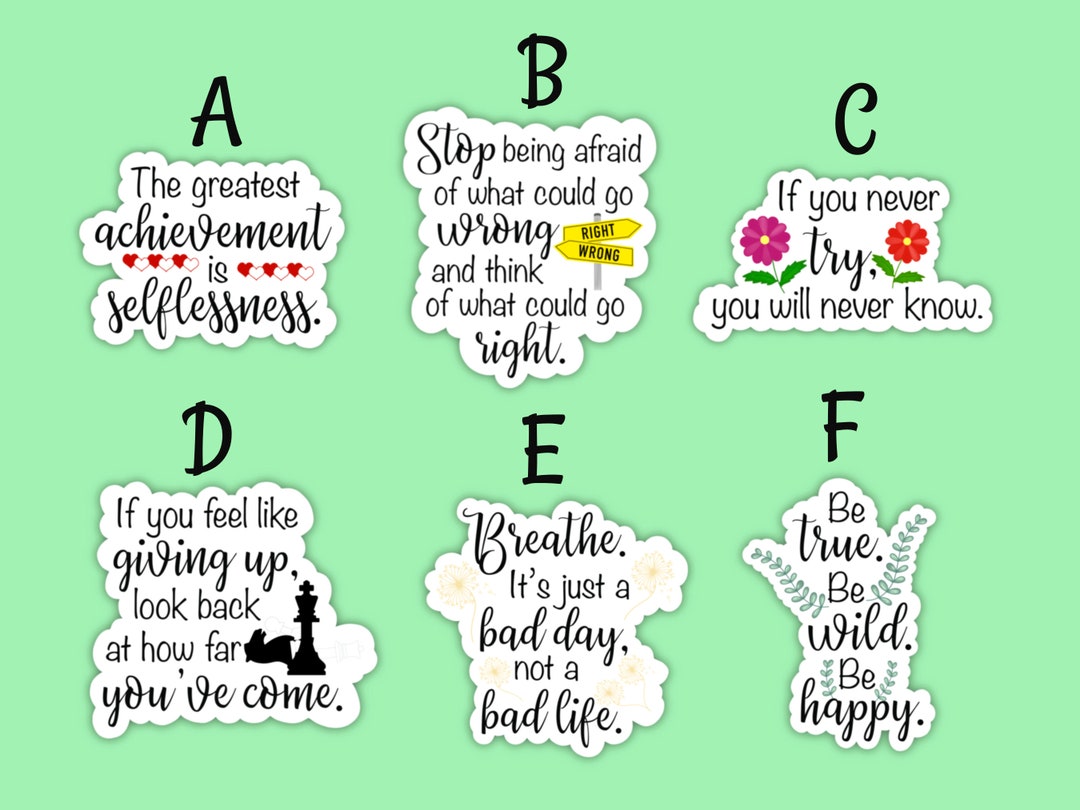 Motivational Quotes Stickers, Inspirational Quotes Stickers, Water