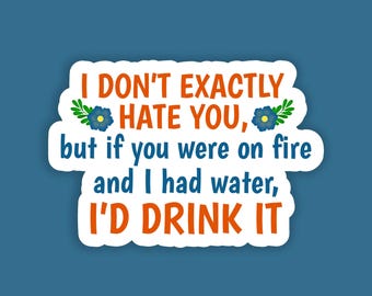 Sarcastic Vinyl Sticker, Funny Quote Decal, Water Resistant Laptop Sticker