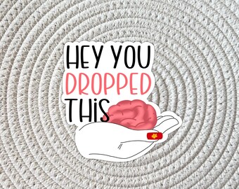 Hey You Dropped This Sticker: Sarcastic Quote Laptop Decal