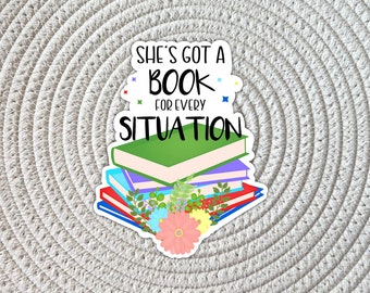 Book Lover Sticker: Funny Reader Gift, Laptop Decal