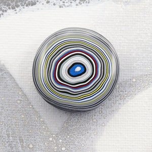 Fordite Cabochon: Multicolored Detroit Agate, Jewelry Making (28.5mm) F142