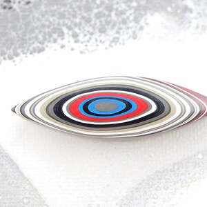 Handmade Fordite Cabochon: Oval Detroit Agate Pendant (47mm)