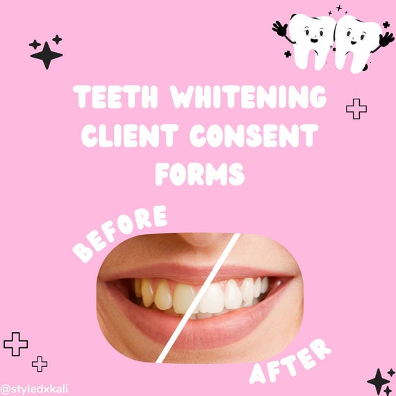 Teeth Whitening Client Consent Forms Etsy UK