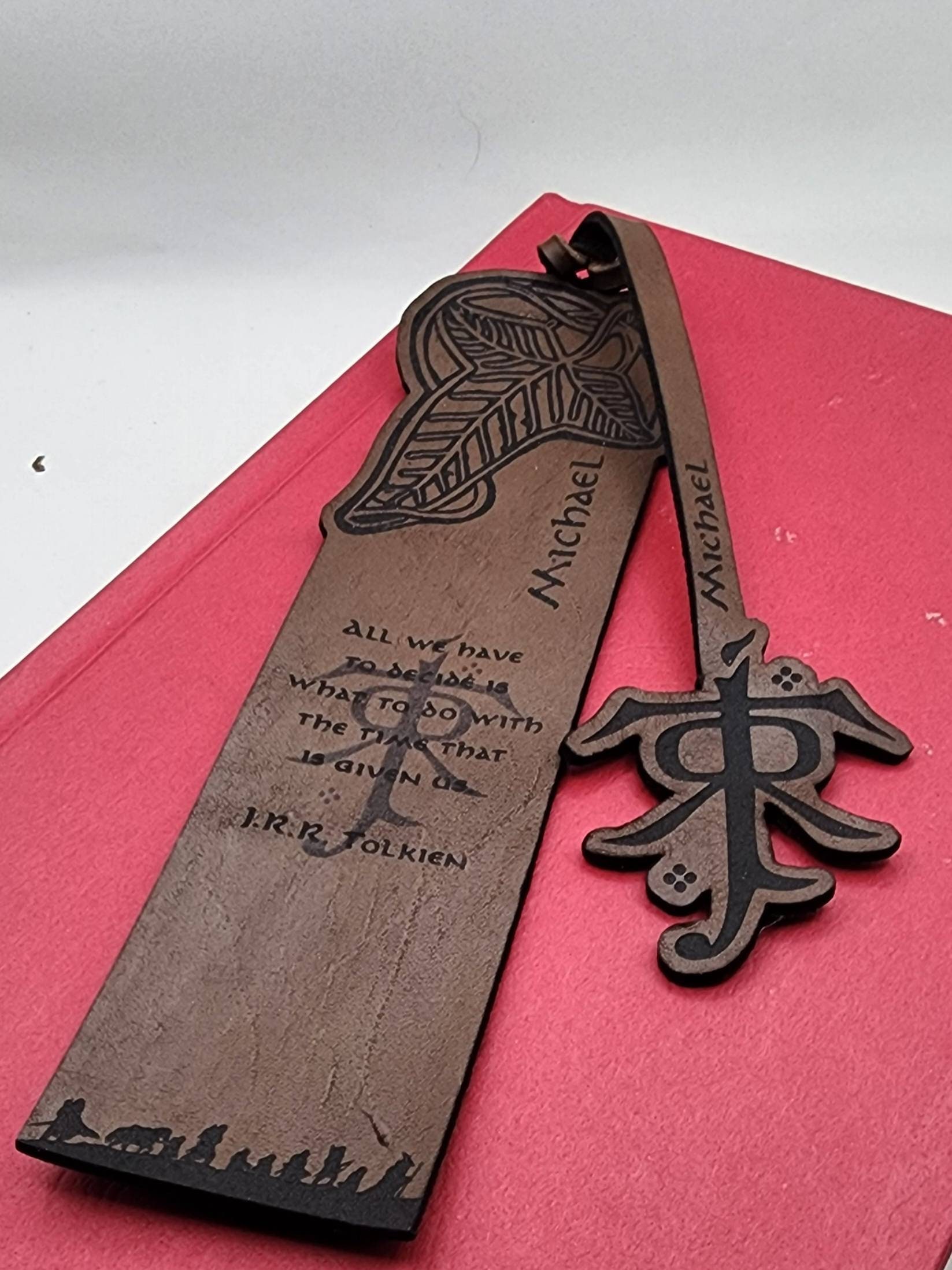 Leather Bookmark Fob Tag – J.R.R. Tolkien – Lord of the Rings