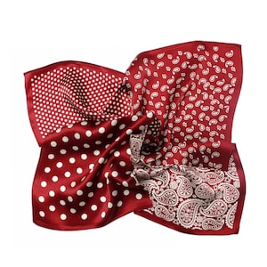 Mulberry Silk Square Scarf: Floral Neckerchief, Luxury Bag Accessory
