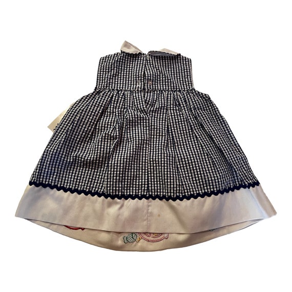 Vintage 80's Gingham Seersuckered Nautical Dress - image 2