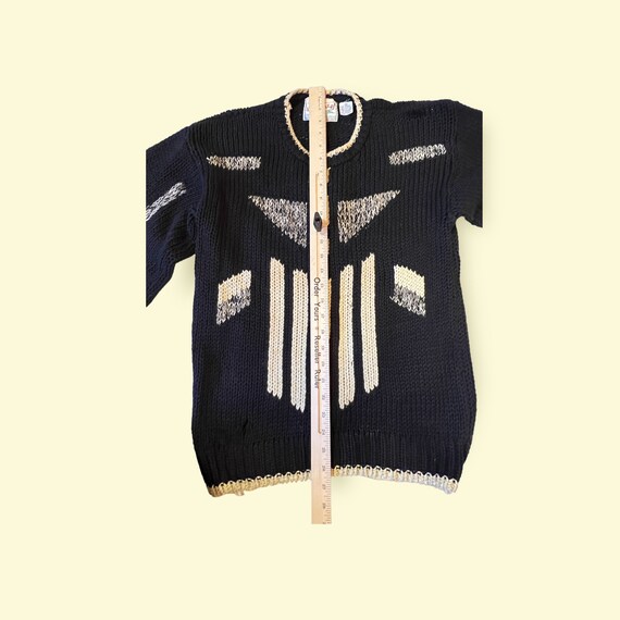 Vintage Aztec Style Heavy Sweater - image 5