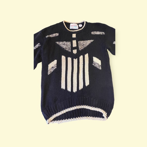 Vintage Aztec Style Heavy Sweater - image 2