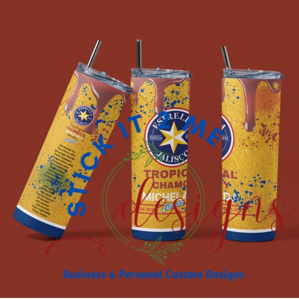 SOLO DOWNLOAD DIGITALE Estrella Jalisco Camoscio Tropicale Michelada con Clamato Tumbler Wrap