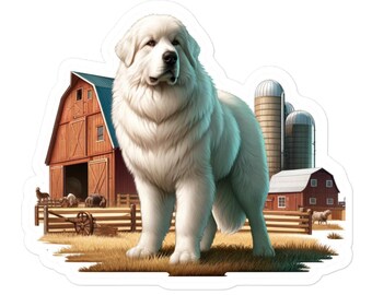 Toller Pyrenäen Beschützer des Bauernhof Tierschutzhundes