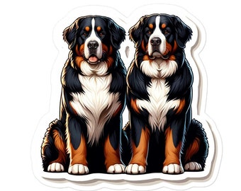 Two Bernese mountain dog Vinyl Sticker