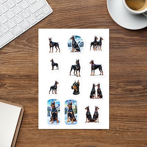 Doberman Pinscher Sticker Sheet