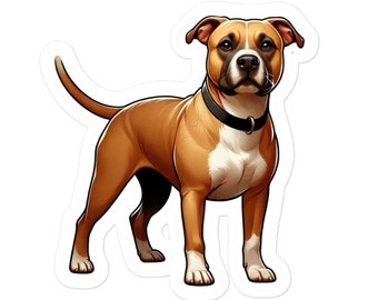 Naklejka winylowa American Staffodshire Terrier Mix
