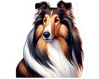 Vinylklistermärke för grov collie