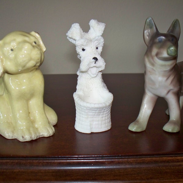 Collection of Three Cute Vintage Dog Figurines