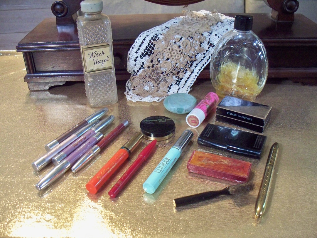 Vintage Cosmetics Mascara Cakes & Brushes Rouge Eye Etsy