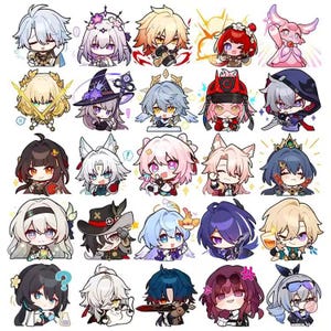 Honkai Star Rail Acrylic Chibi Keychain Pendants | Kawaii Anime Characters | Custom Pack Charm Gifts for Fans 4 Piece Set
