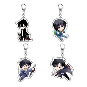 Llaveros acrílicos chibi de nivelación individual / Personajes de anime kawaii / Regalos personalizados para fans