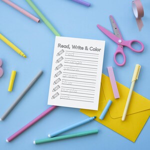 Read Write Color Trace Worksheet for Preschool Prek TK Kindergarten ...