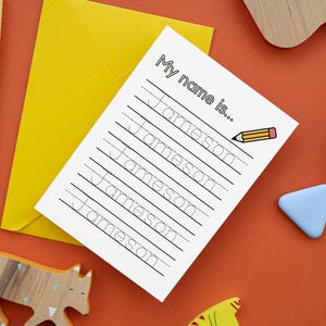 My Name is … Name Trace Worksheet for Preschool PreK TK Kindergarten | Digital File Download | Personalizable | Editable | Printable image 2