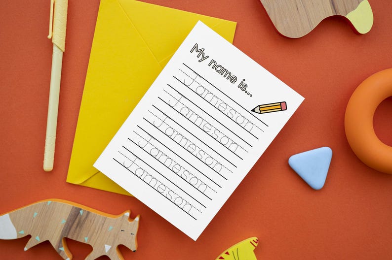 My Name is … Name Trace Worksheet for Preschool PreK TK Kindergarten | Digital File Download | Personalizable | Editable | Printable image 2