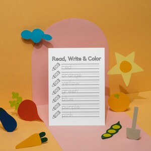 Read Write Color Trace Worksheet for Preschool Prek TK Kindergarten ...
