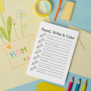 Read Write Color Trace Worksheet for Preschool Prek TK Kindergarten ...