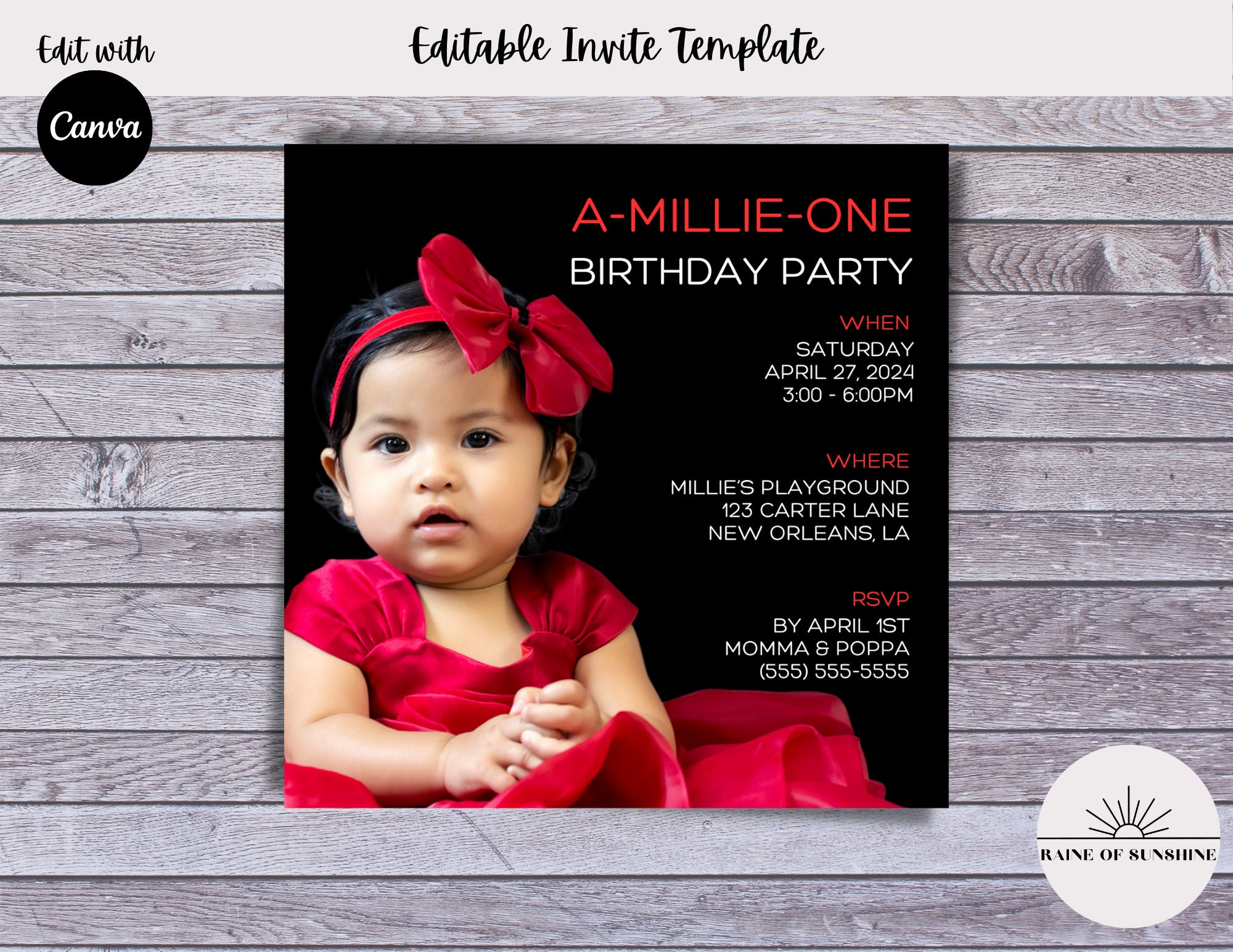 A Millie One Lil Wayne CD Album Party Birthday Invitation | Tha