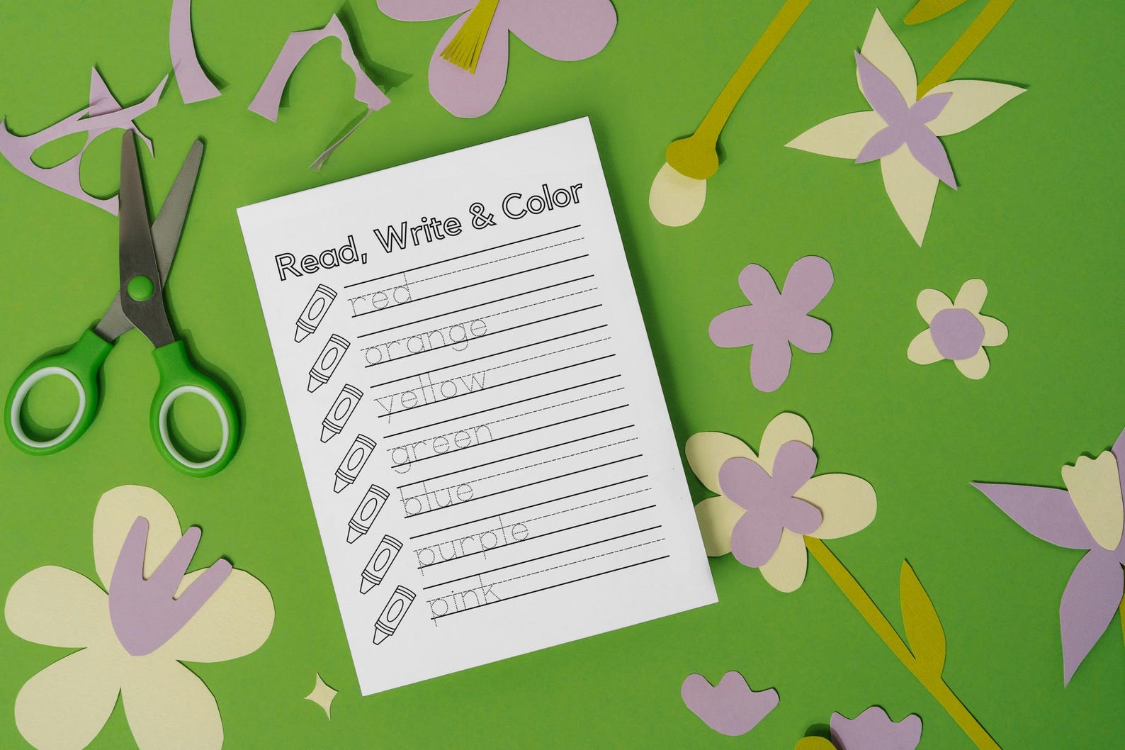 Read Write Color Trace Worksheet for Preschool Prek TK Kindergarten ...