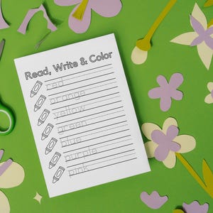 Read Write Color Trace Worksheet for Preschool Prek TK Kindergarten ...
