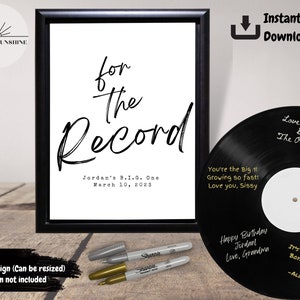 Per il libro degli ospiti di For the Record / Il tema musicale hip hop The Big Notorious One / Modificabile e stampabile