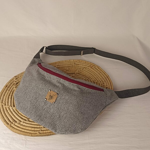 Sac Maxi banane gris chiné