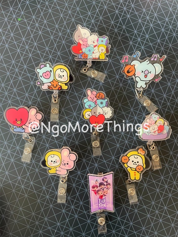 BT21 Acrylic Badge Reel: BTS ARMY Nurse Badge Holder