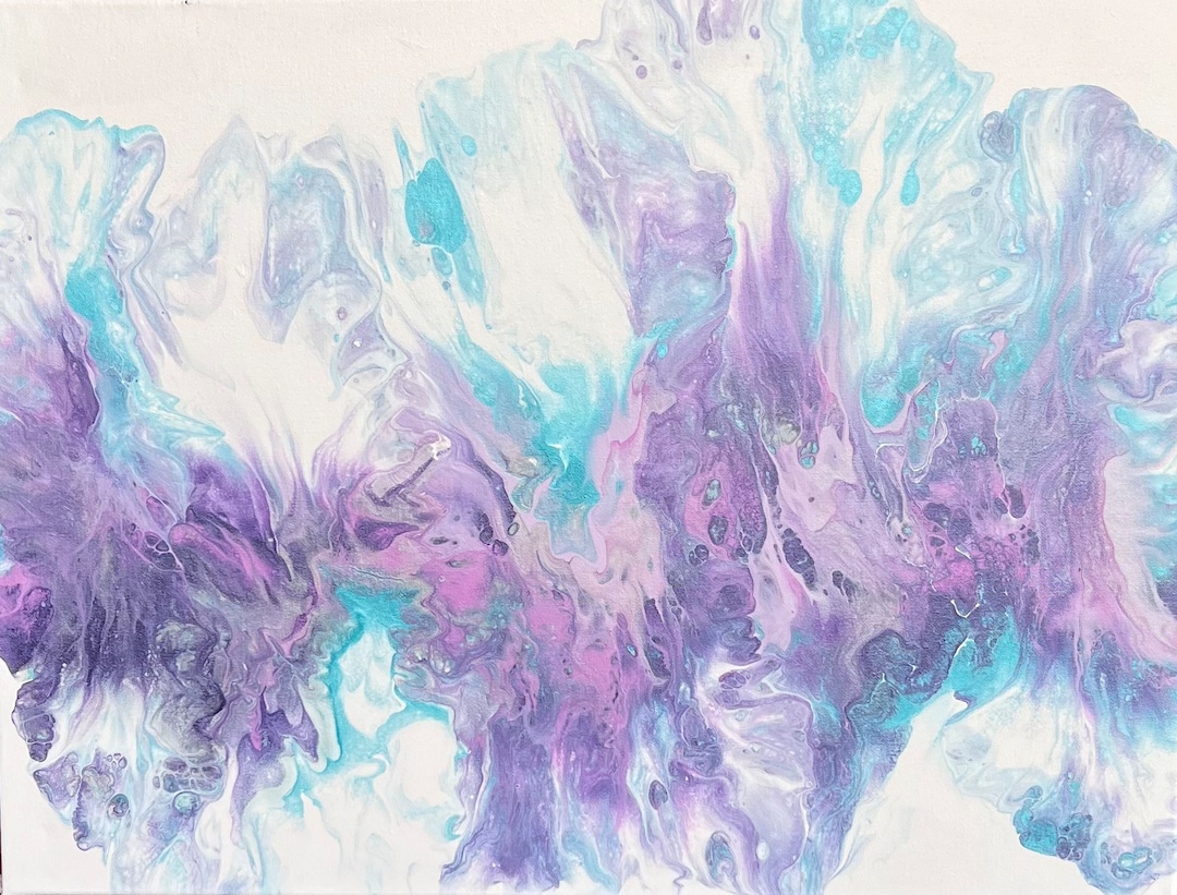 Abstract Wall Art Acrylic Dutch Pour Canvas Painting Fluid Art - Etsy